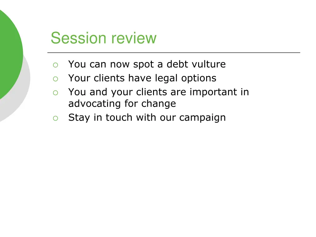 session review