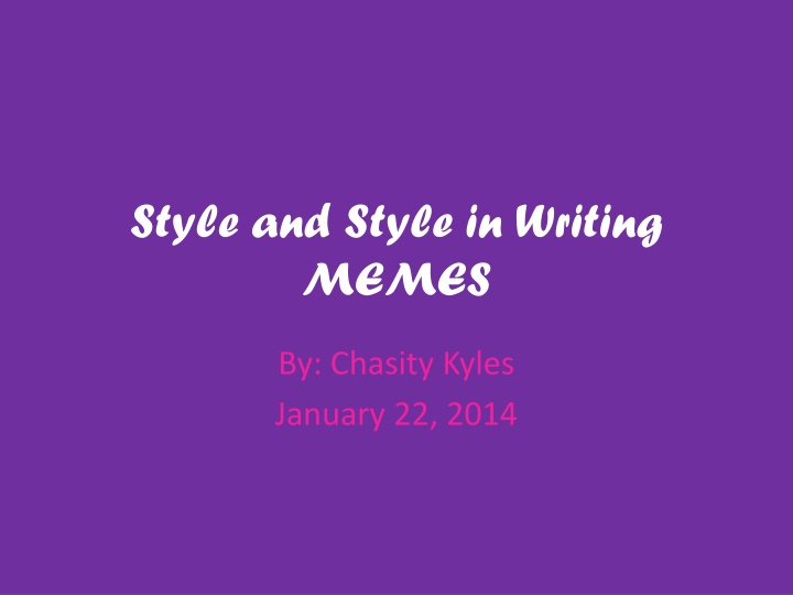style and style in writing memes