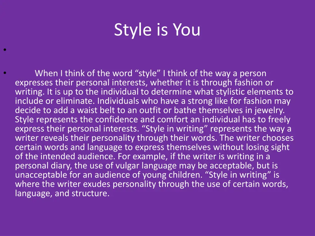 style is you