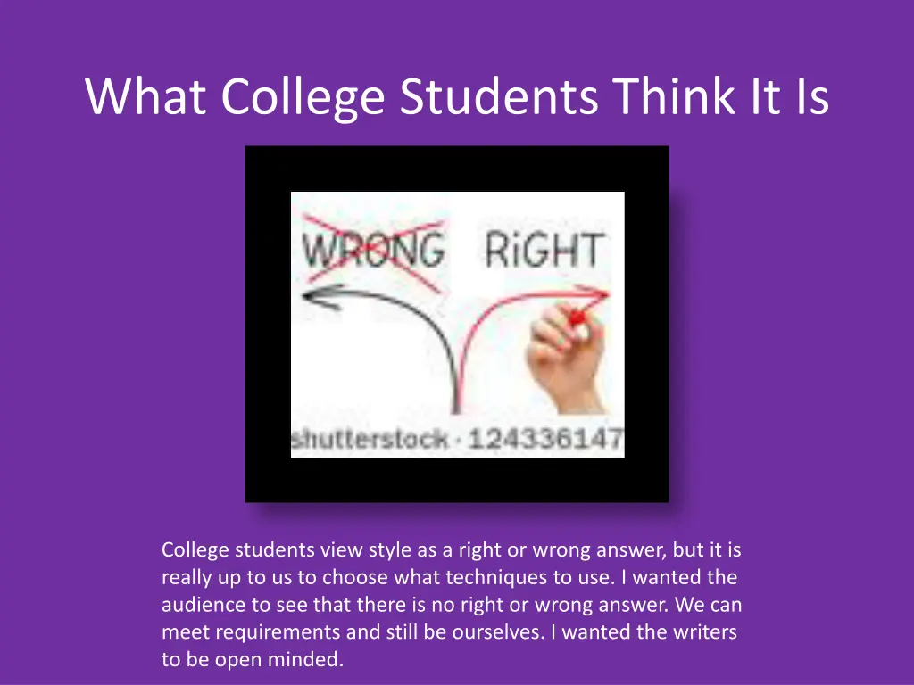 what college students think it is