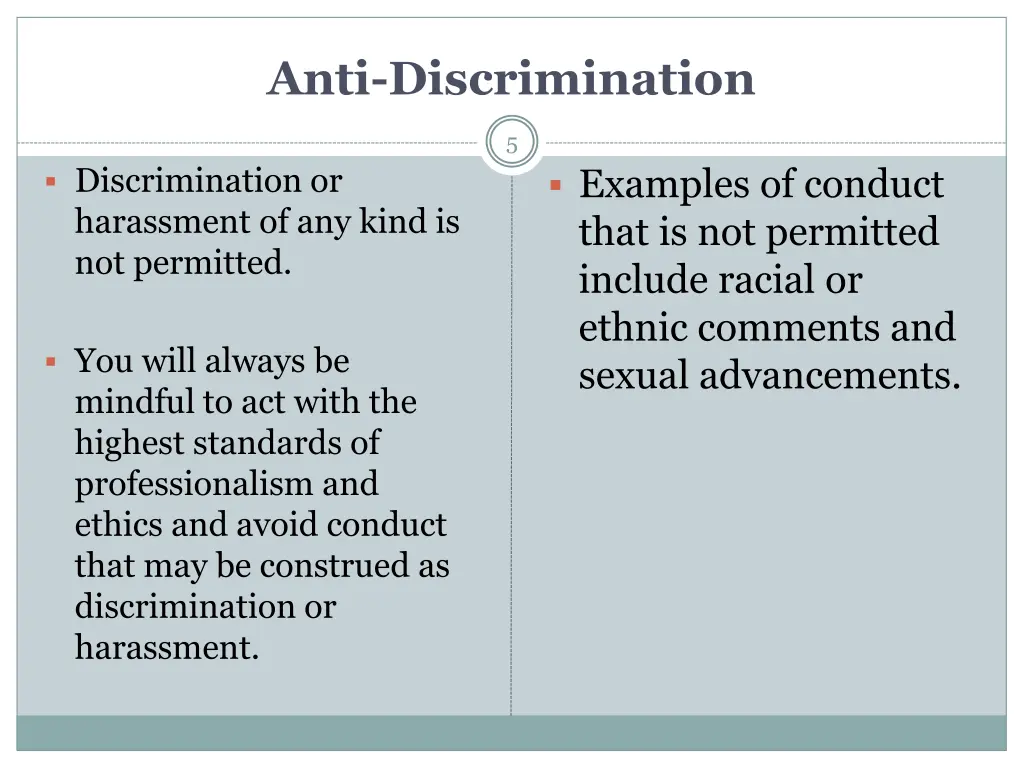 anti discrimination