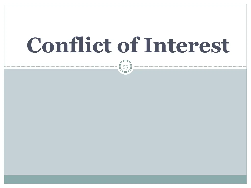 conflict of interest