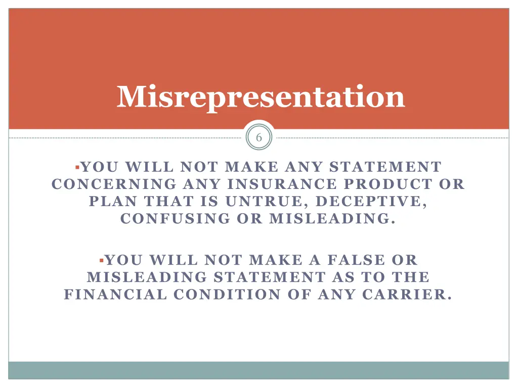 misrepresentation
