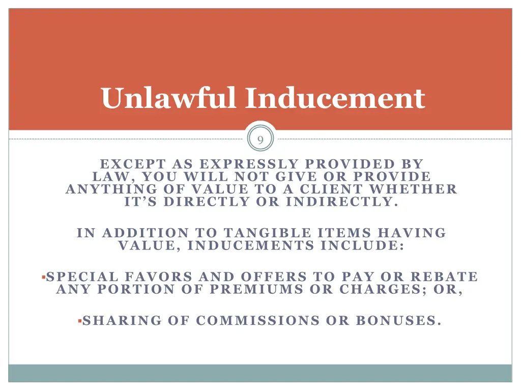 unlawful inducement