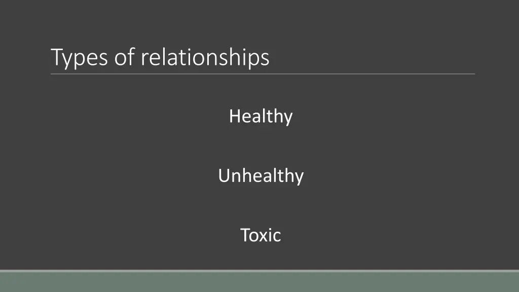 types of relationships