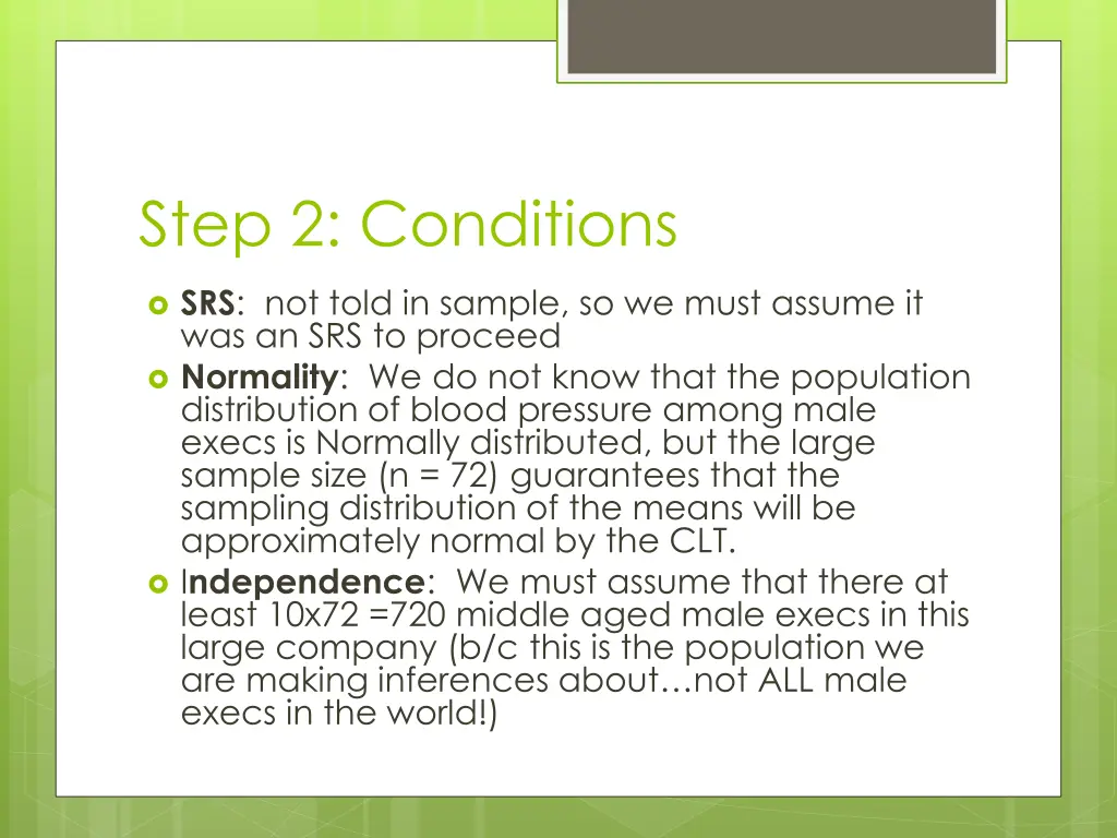 step 2 conditions