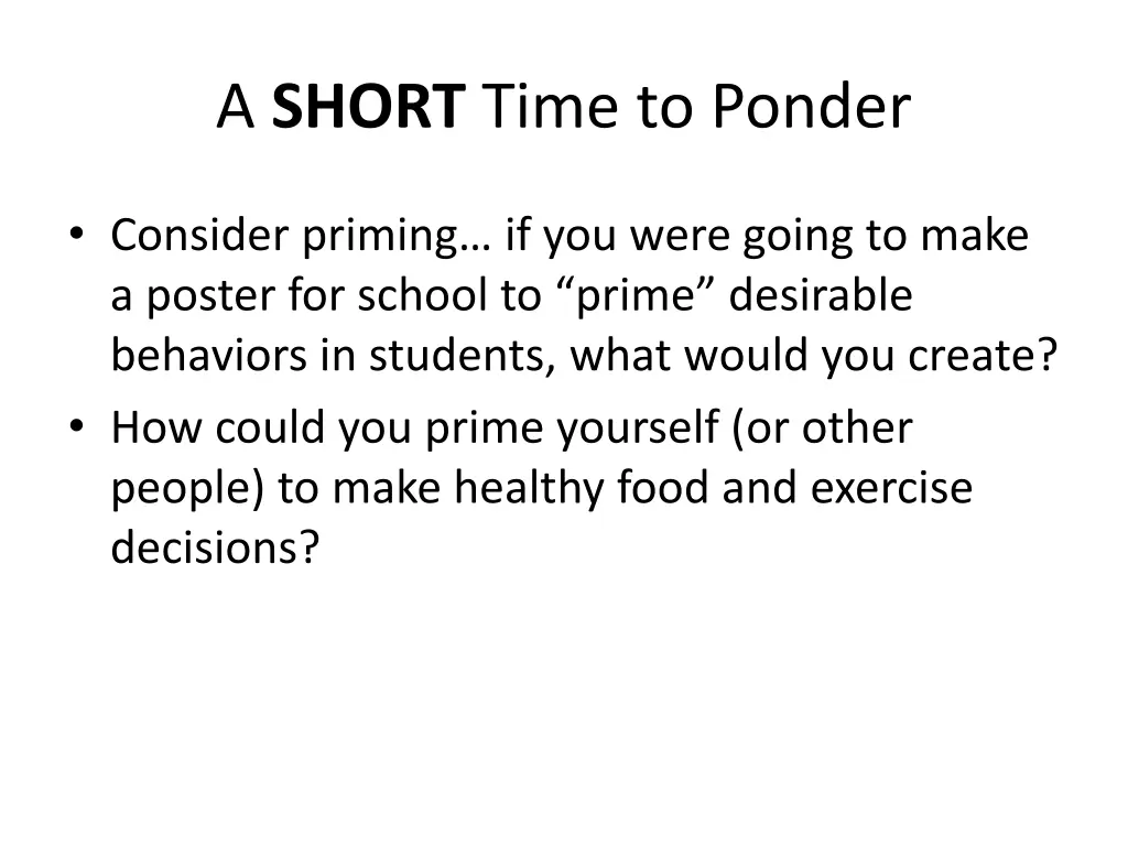 a short time to ponder 1