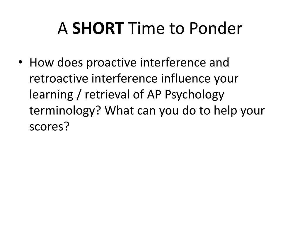 a short time to ponder 3