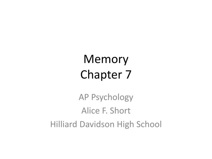 memory chapter 7