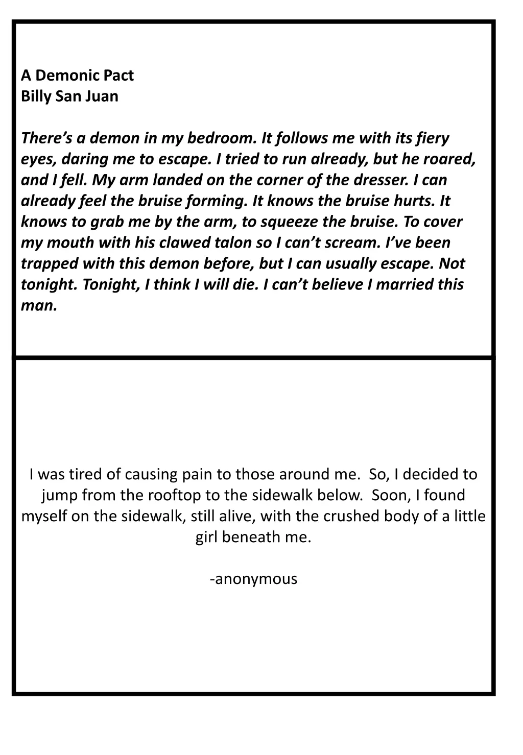 a demonic pact billy san juan
