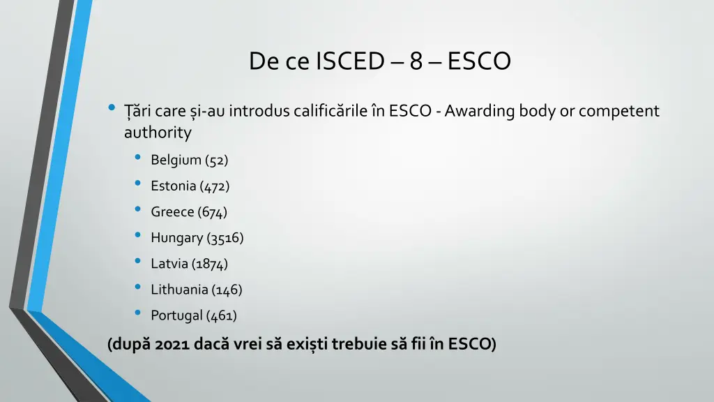 de ce isced 8 esco