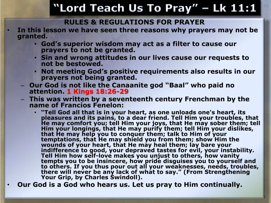 lord teach us to pray lk 11 1 2
