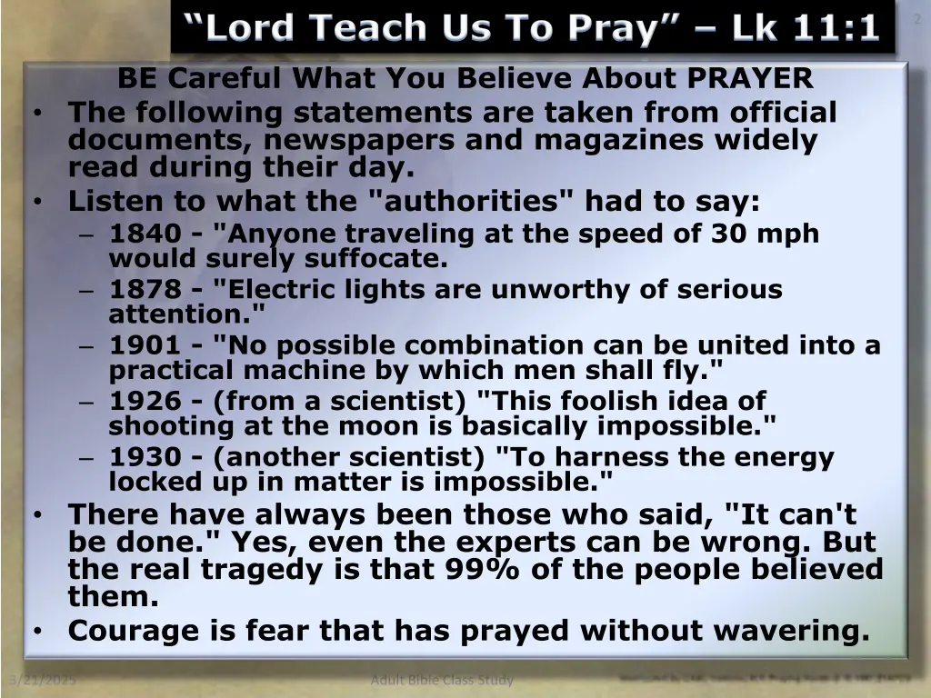 lord teach us to pray lk 11 1 be careful what