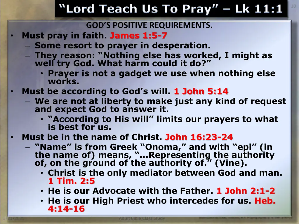 lord teach us to pray lk 11 1