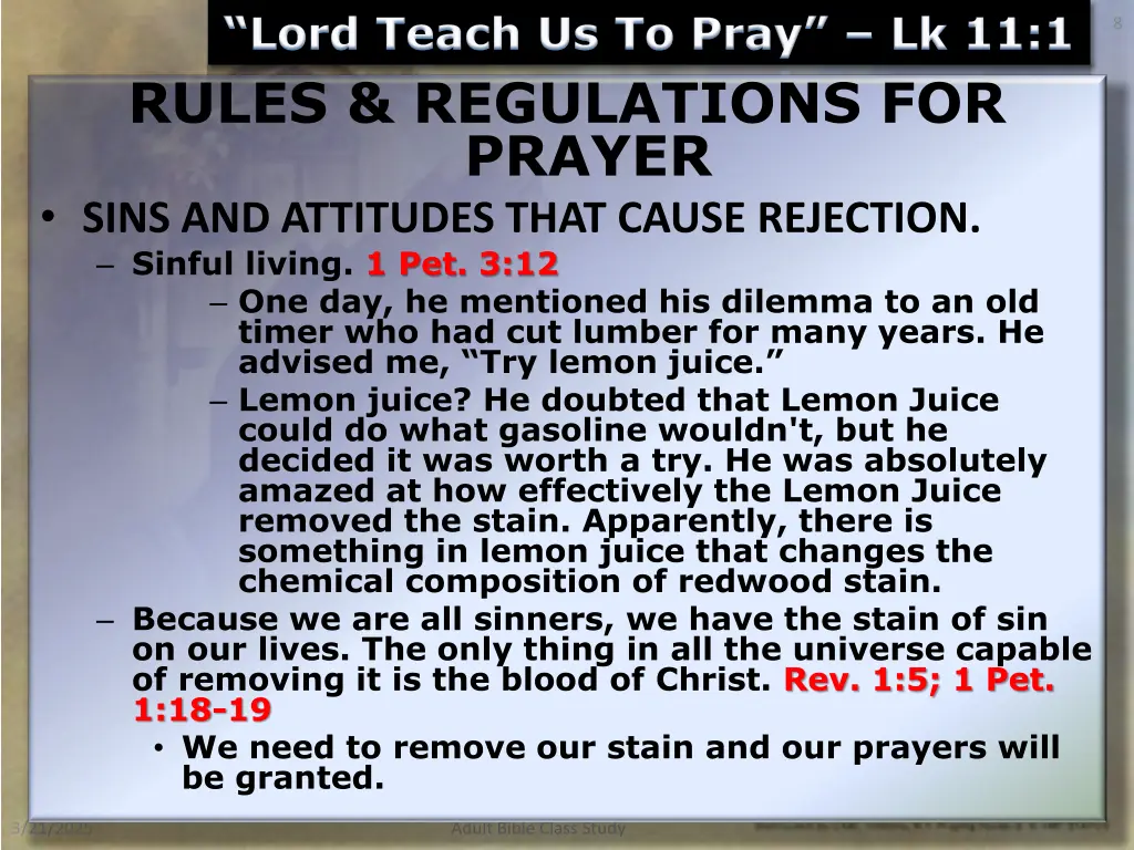 lord teach us to pray lk 11 1 rules regulations 2