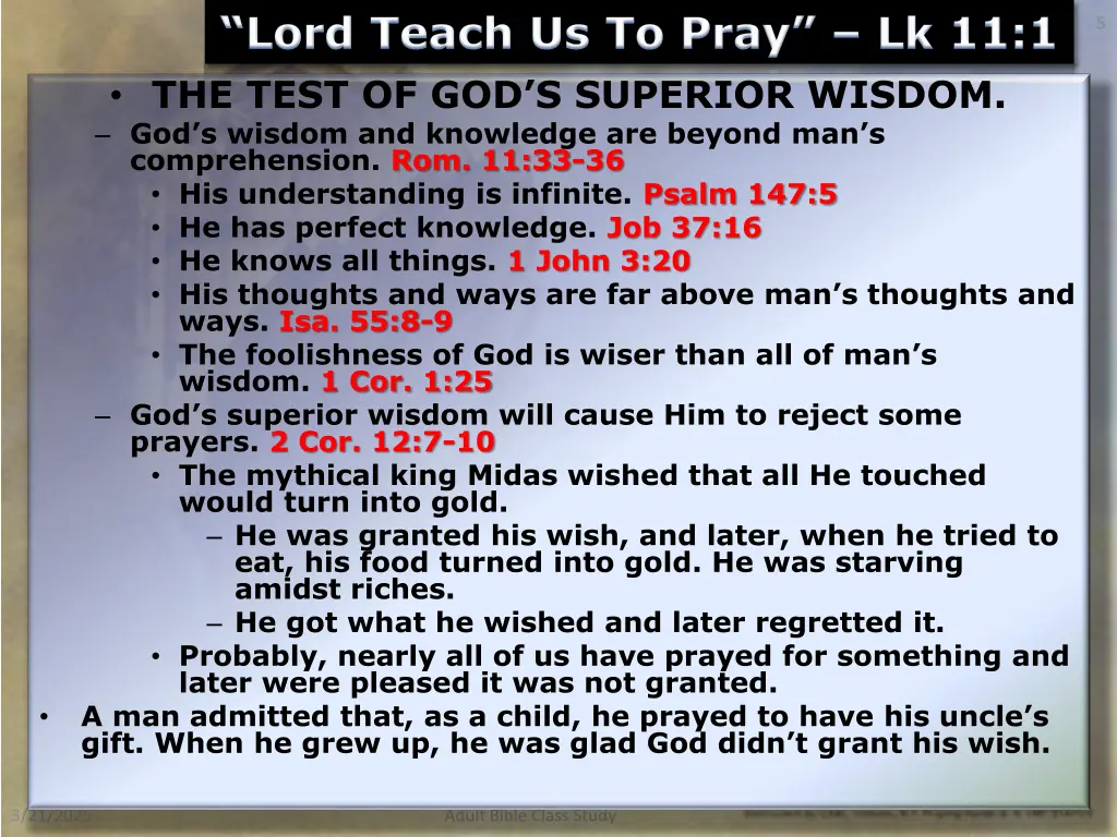 lord teach us to pray lk 11 1 the test