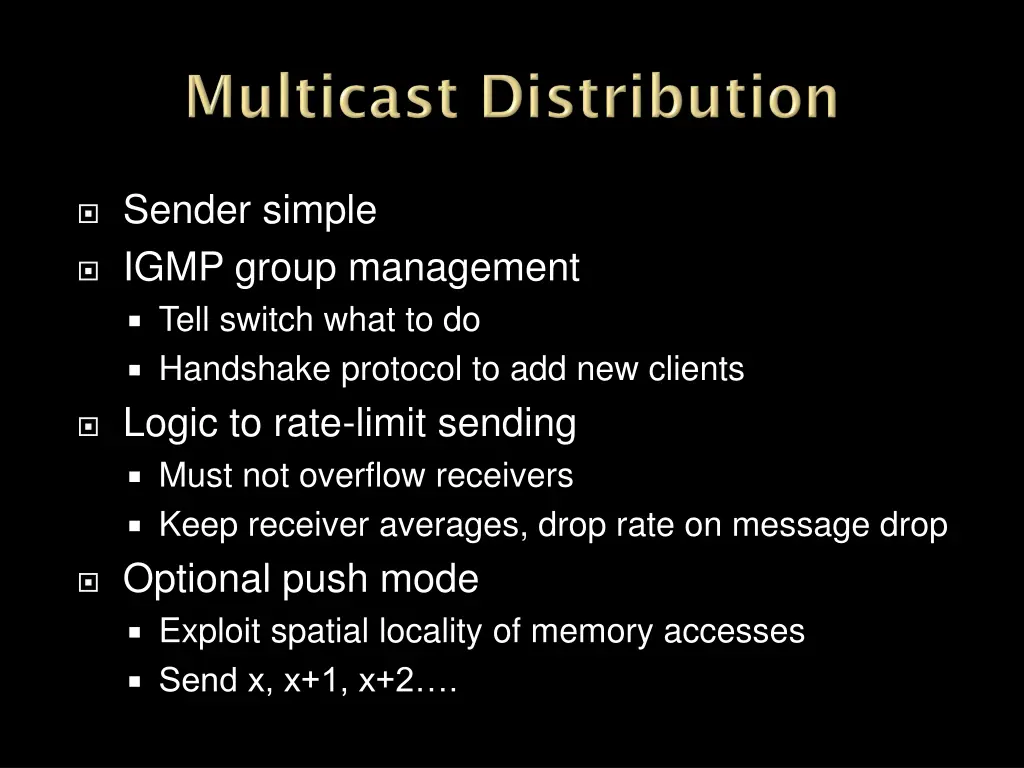 sender simple igmp group management tell switch