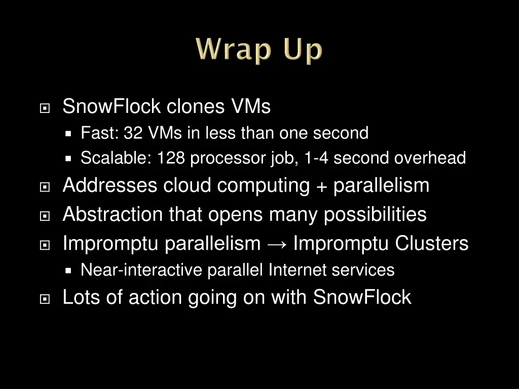 snowflock clones vms fast 32 vms in less than