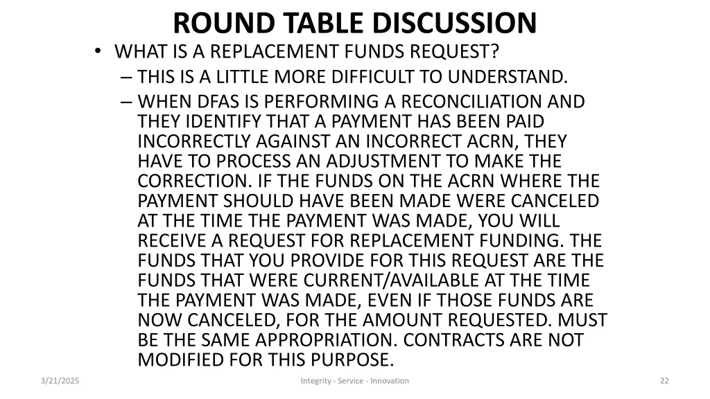 round table discussion what is a replacement