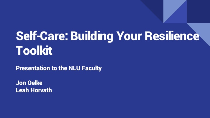 self care building your resilience toolkit