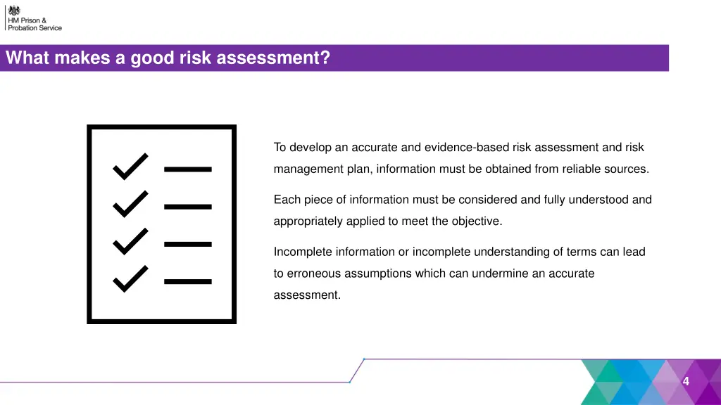 what makes a good risk assessment