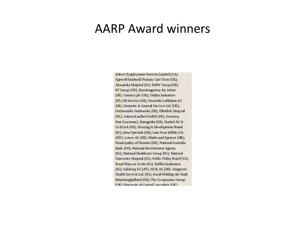 aarp award winners