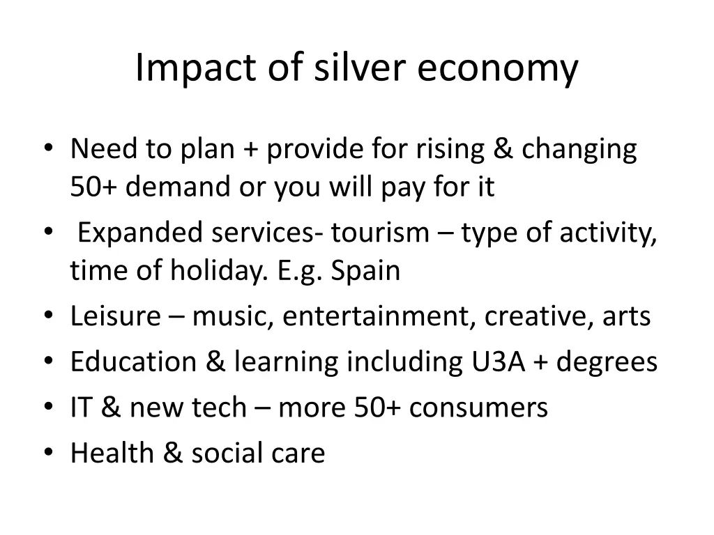 impact of silver economy
