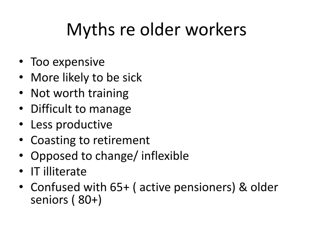 myths re older workers