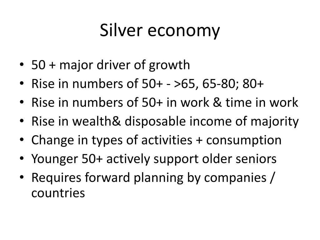 silver economy