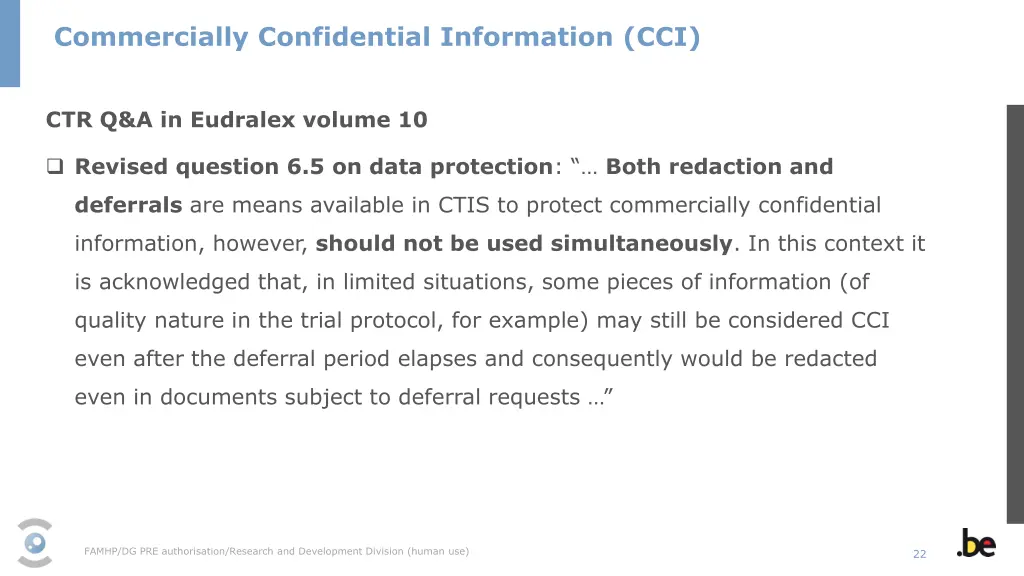 commercially confidential information cci