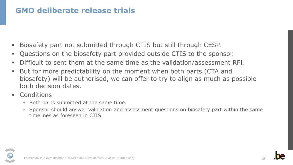 gmo deliberate release trials