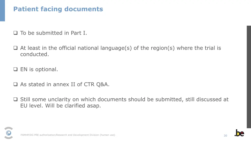 patient facing documents