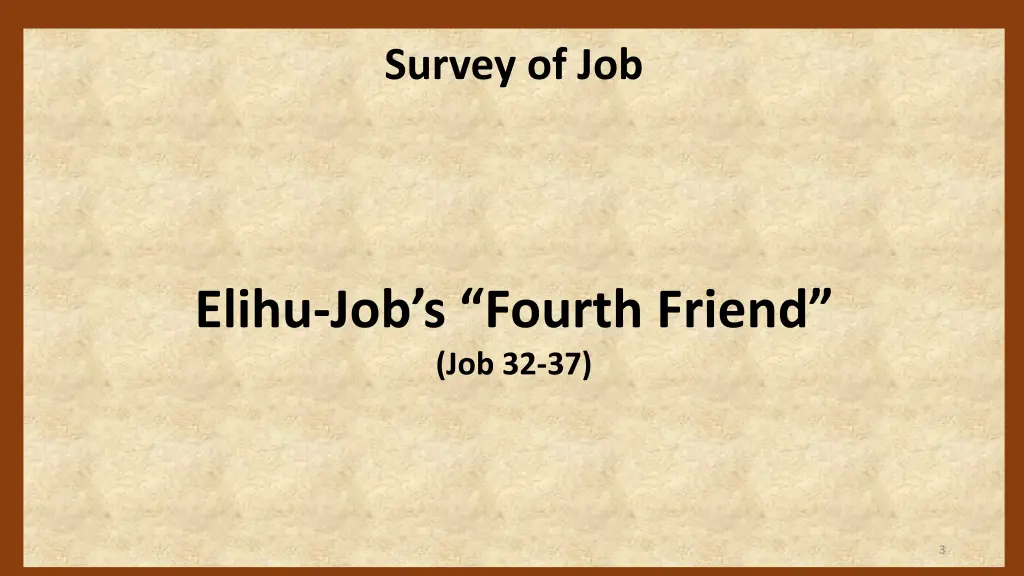 survey of job 1