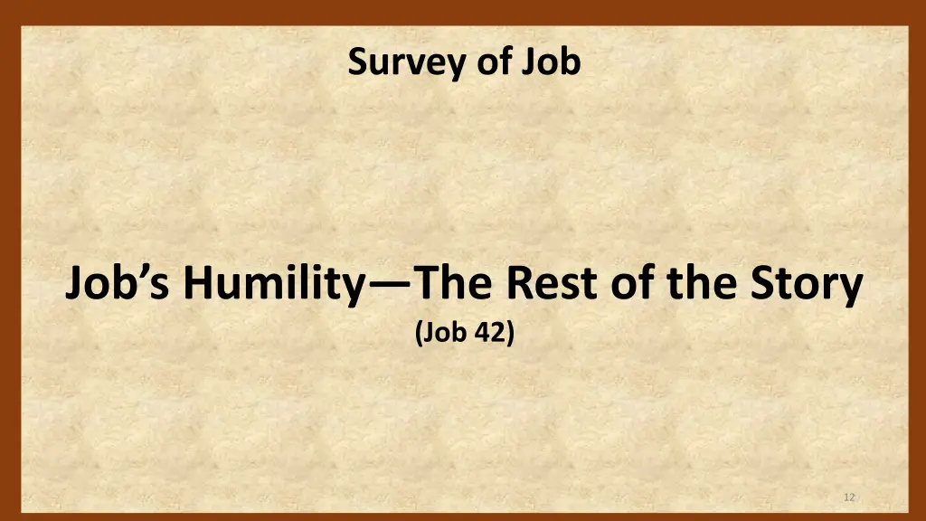 survey of job 10