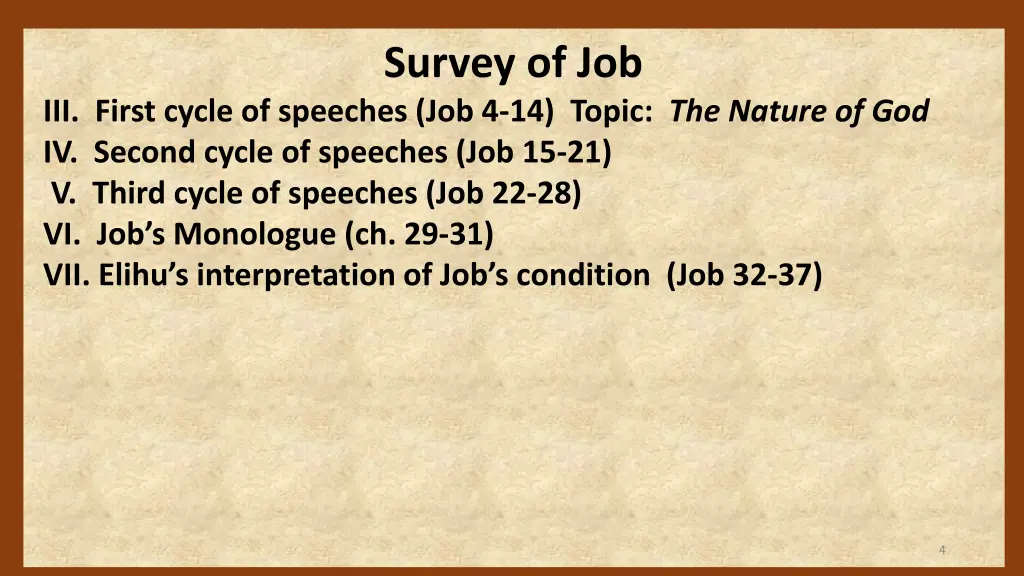 survey of job 2