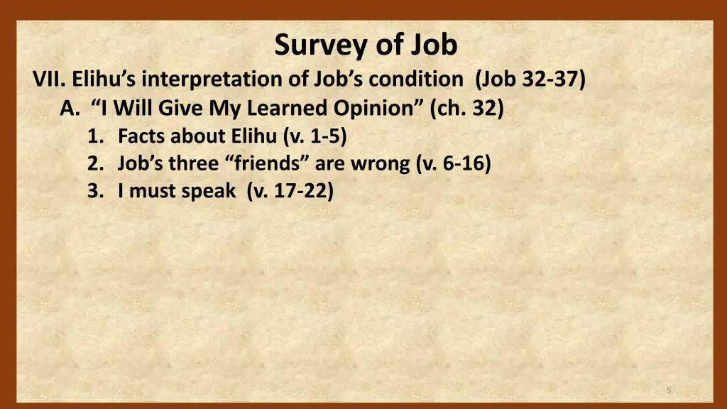 survey of job 3
