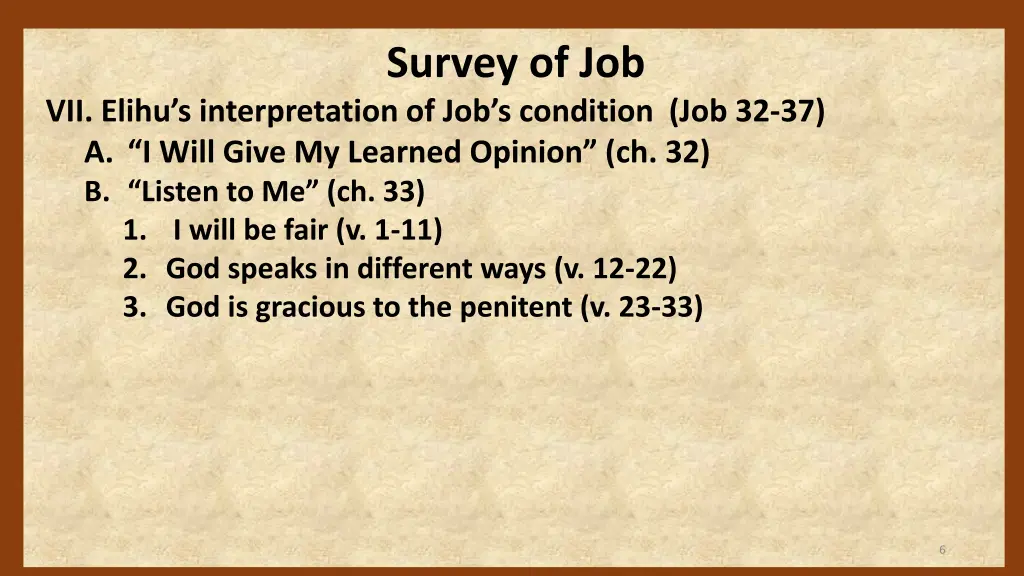 survey of job 4