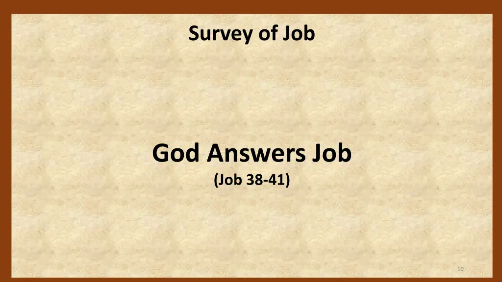 survey of job 8