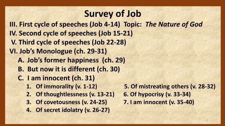 survey of job