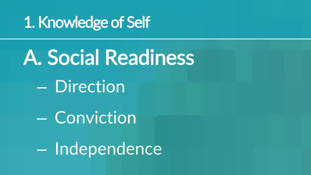 1 knowledge of self 1 knowledge of self 1