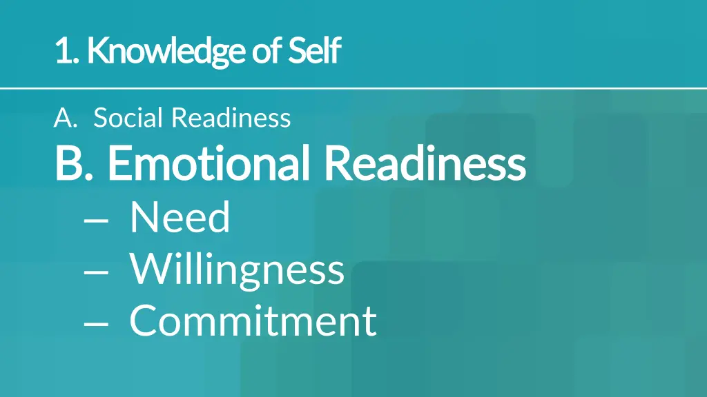 1 knowledge of self 1 knowledge of self 2
