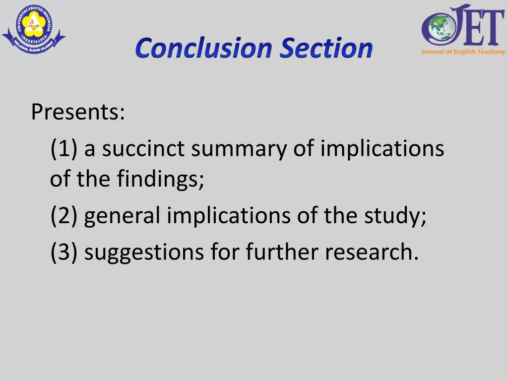 conclusion section