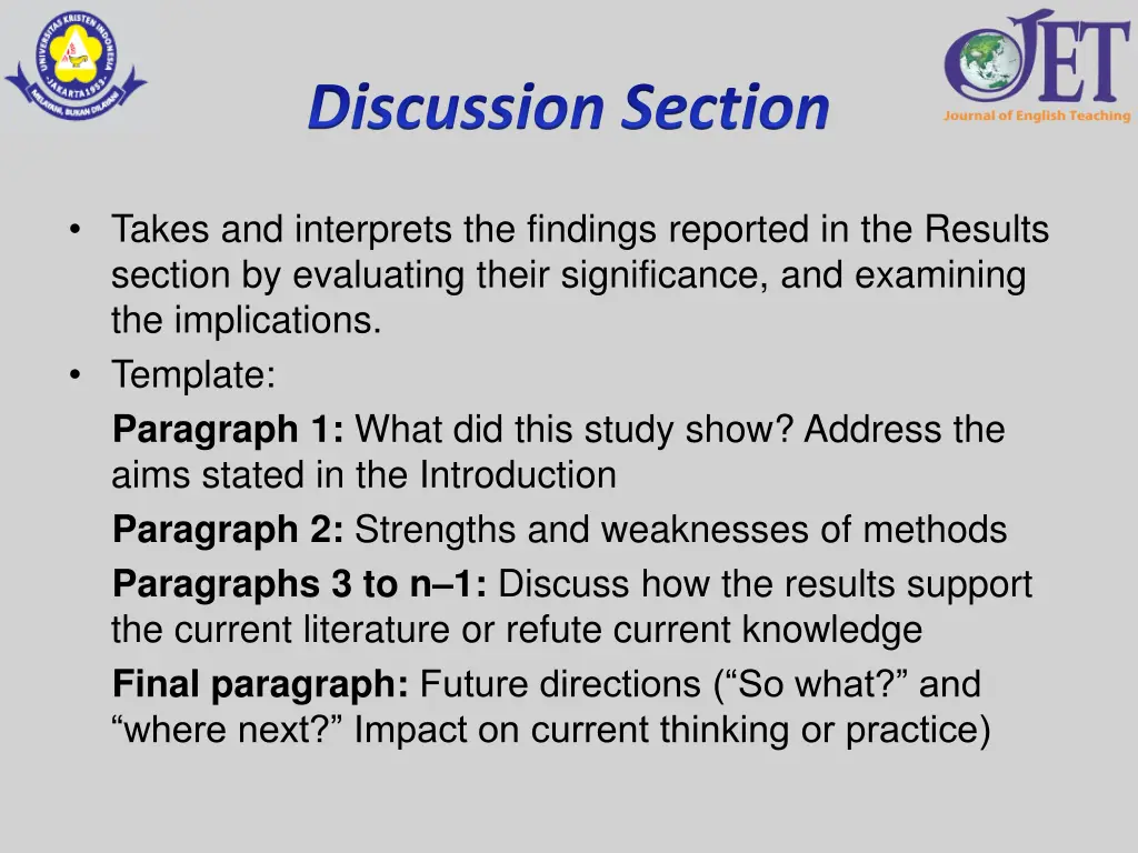 discussion section