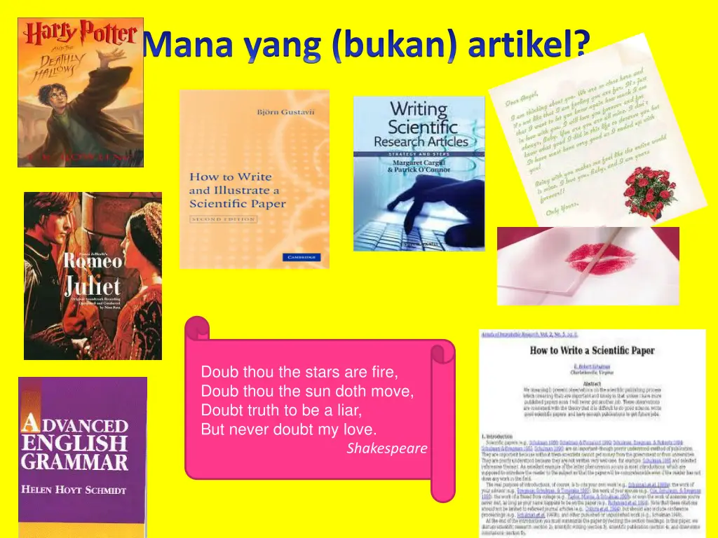 mana yang bukan artikel