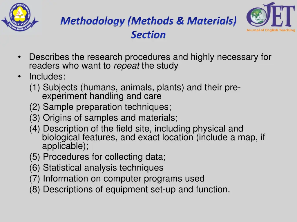 methodology methods materials section