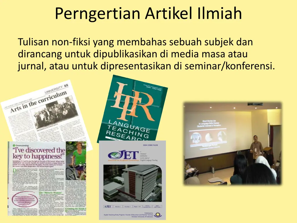 perngertian artikel ilmiah