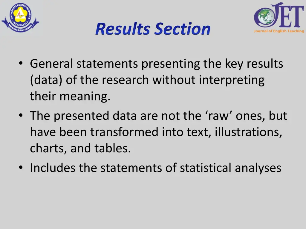 results section
