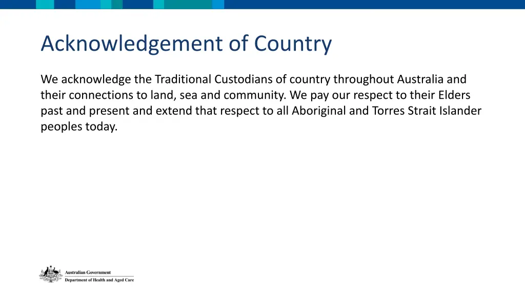 acknowledgement of country