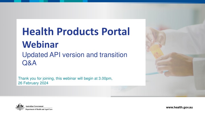 health products portal webinar updated
