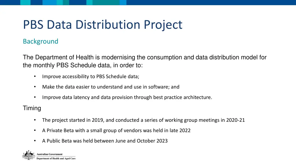 pbs data distribution project